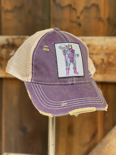 After School Hat- Distressed Purple Snapback